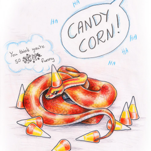 Imaginary Karin - candy corn drawing