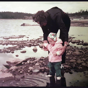 Me and my grandma by the water